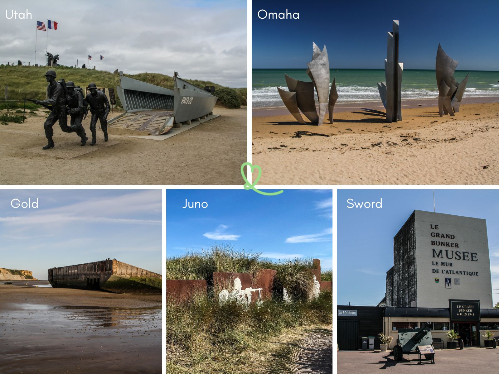Vaciar la basura sentido Tiempos antiguos Visite las 5 playas de desembarco (en Normandía)