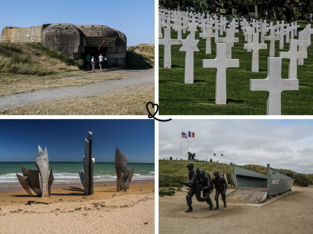 Landing sites in Normandy
