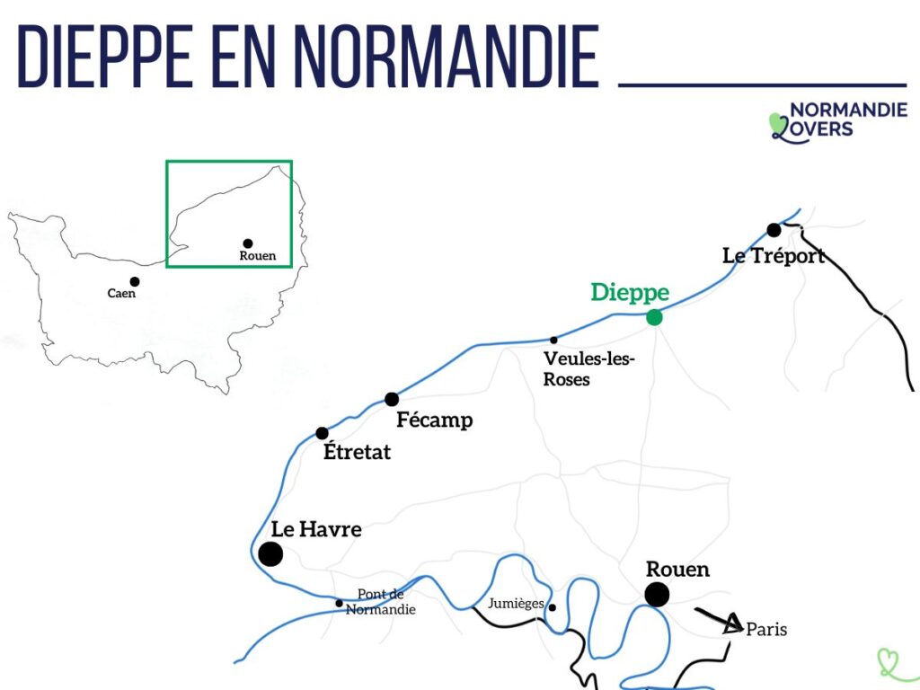 Carte Dieppe en Normandie localisation