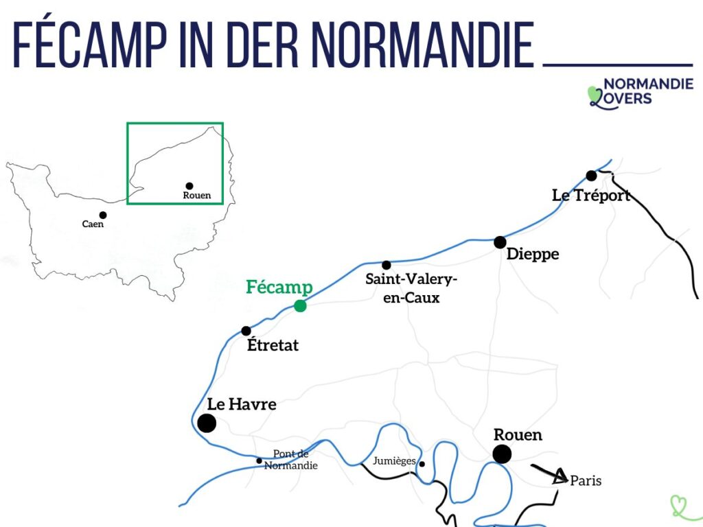 Karte Fecamp Normandie Lage