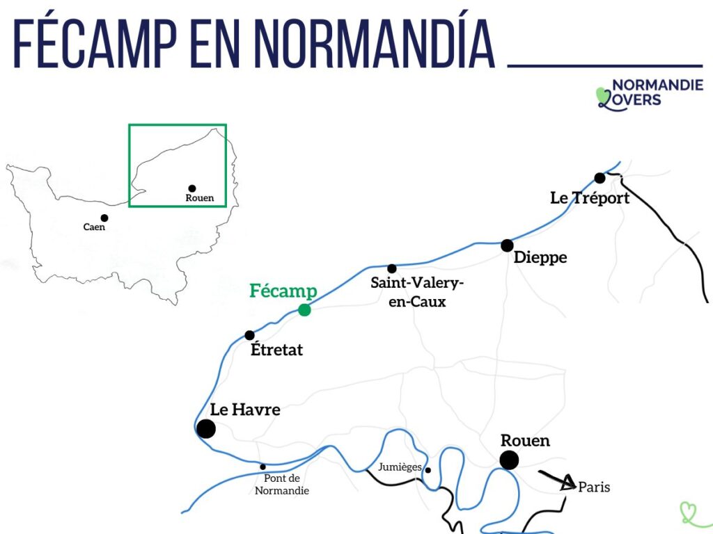 Mapa Fecamp Normandie Ubicación Francia