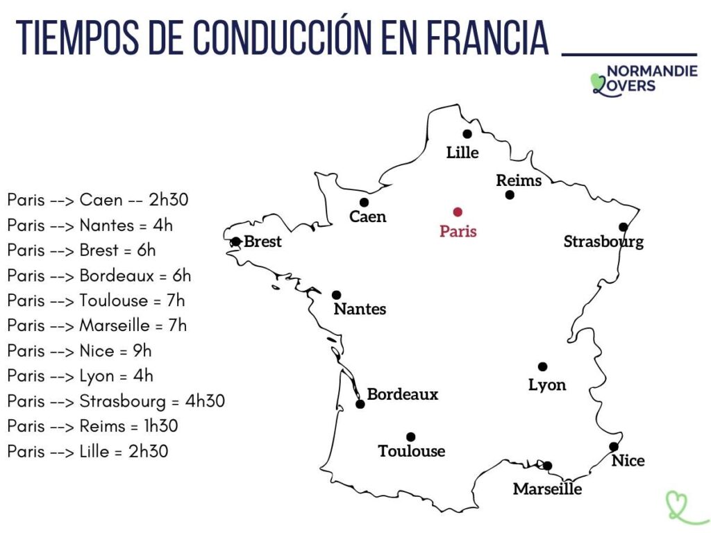 Mapa Hora de la carretera Francia