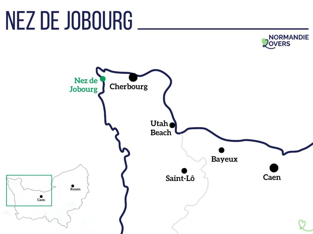 Map Nez de Jobourg in Normandy location