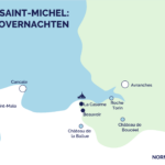 kaart waar overnachten mont saint michel