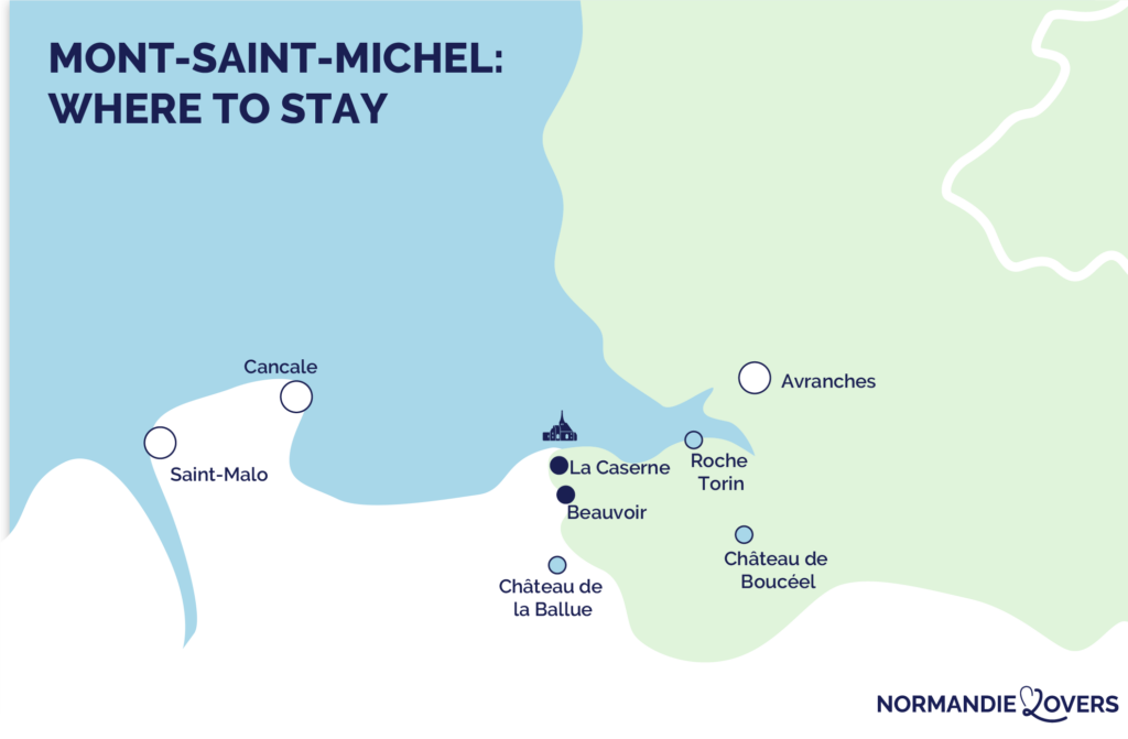 map where to sleep mont saint michel