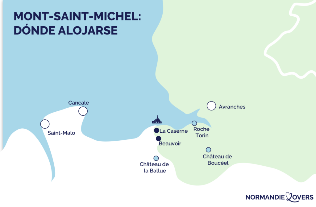 mapa donde dormir mont saint michel