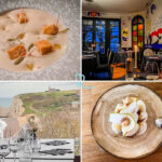 4 photos illustrant la variété des 12 meilleurs restaurants où manger à Etretat