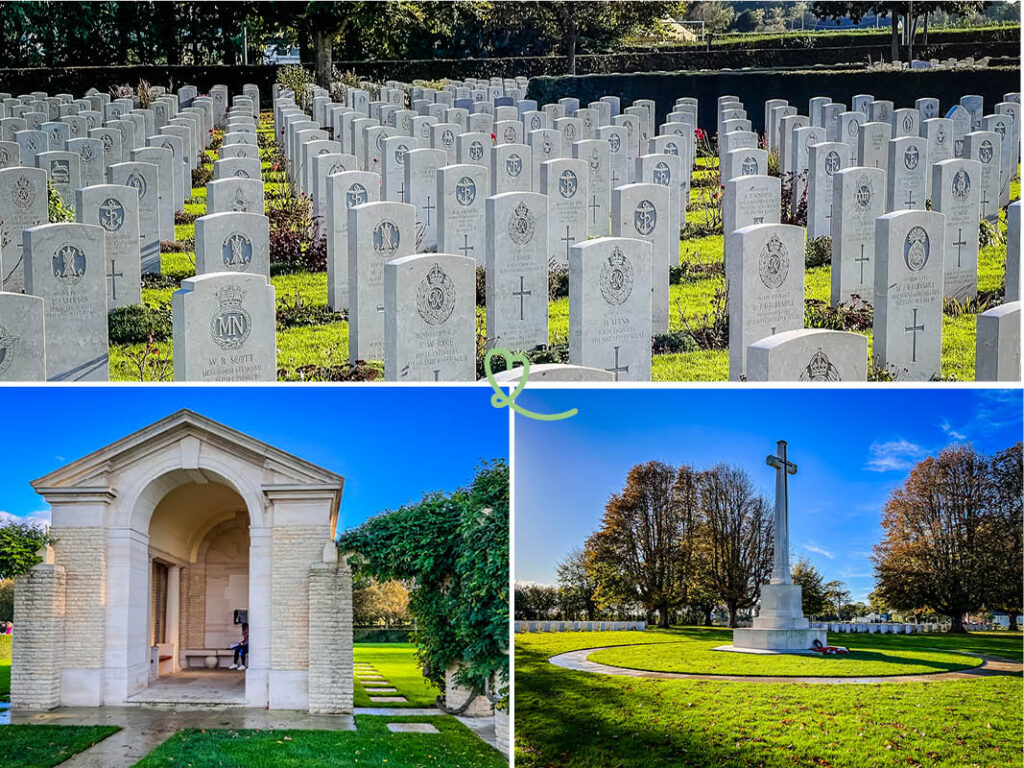Besuchen Sie den größten britischen Militärfriedhof in Frankreich in Bayeux im Calvados. Der Friedhof ist ein Ort des Gedenkens, ein Muss in der Normandie und beherbergt das Denkmal für die Soldaten des Commonwealth.