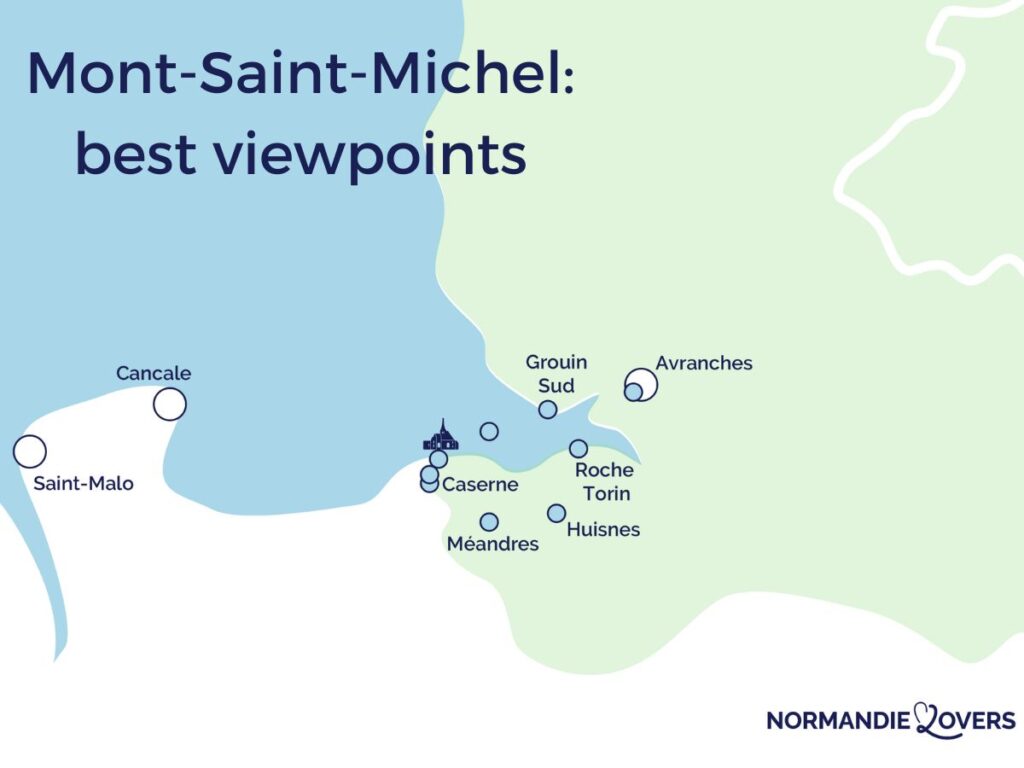Map viewpoints Mont-Saint-Michel photo spots