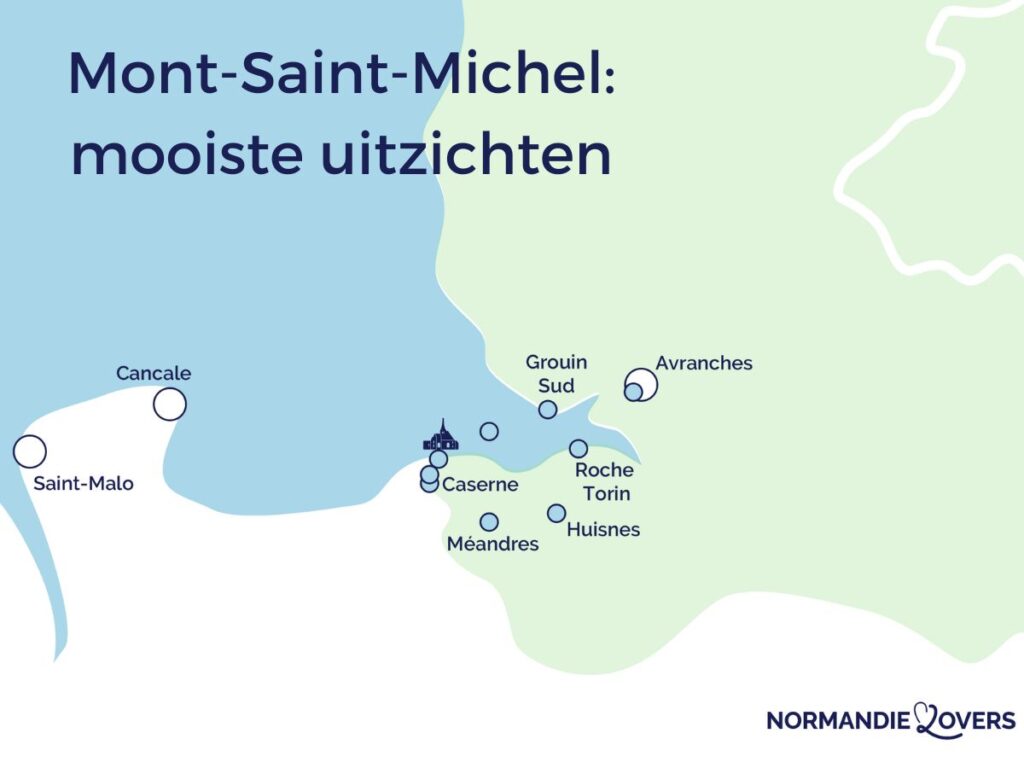 Kaart Mont-Saint-Michel fotoplekken
