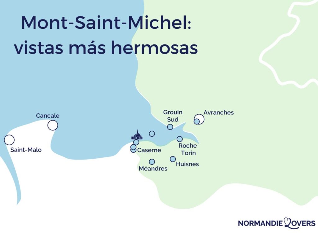 Mapa Mont-Saint-Michel lugares para fotografiar