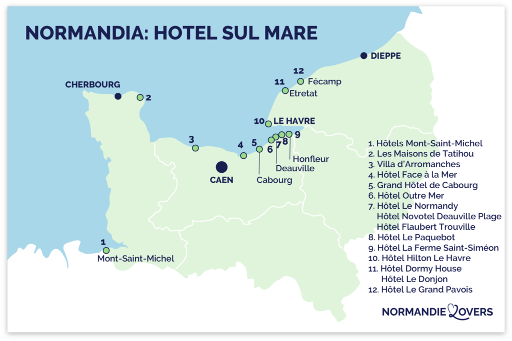Carte Hotels normandie bord de mer plage