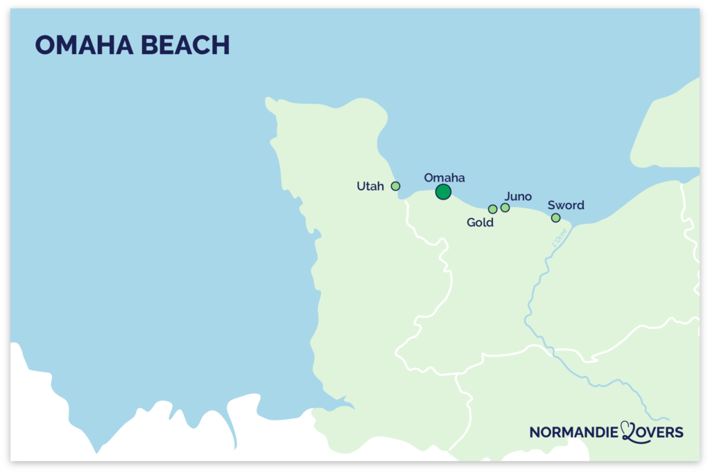 Ontdek onze kaart van Omaha Beach in Normandië!