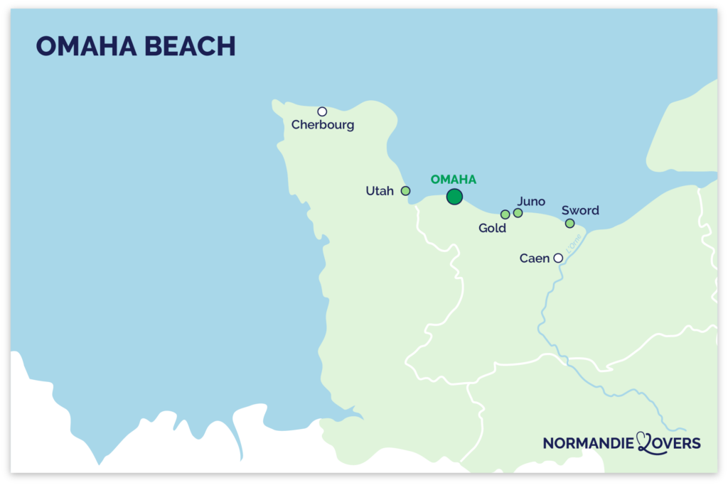 Entdecken Sie unsere Karte von Omaha Beach in der Normandie!