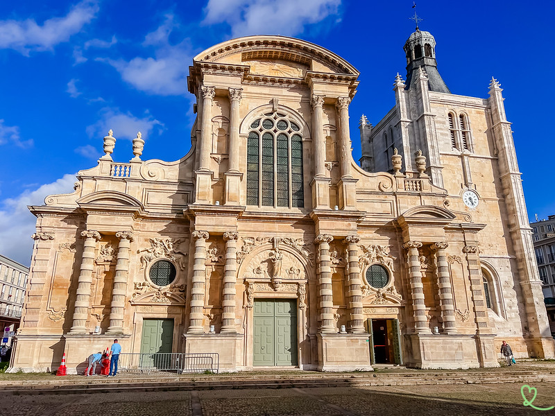 Vue de la façade principale de la Cathédrale Notre Dame du Havre