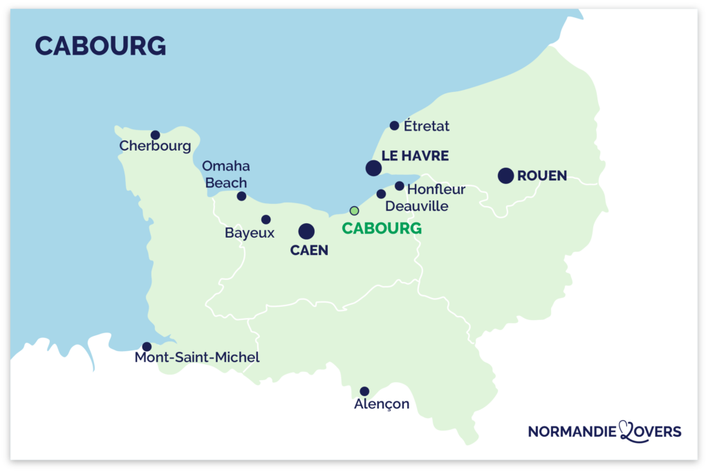 Mapa de Cabourg Normandía