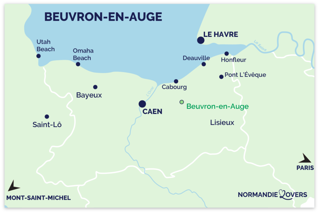 Karte Beuvron en Auge Normandie