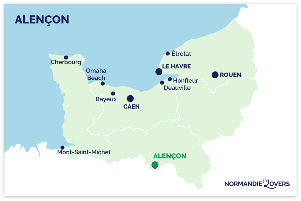 Mappa Alençon Normandia