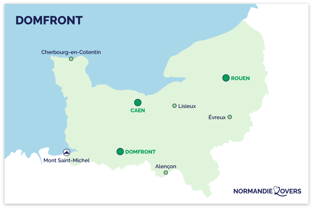 Domfront Normandië kaart
