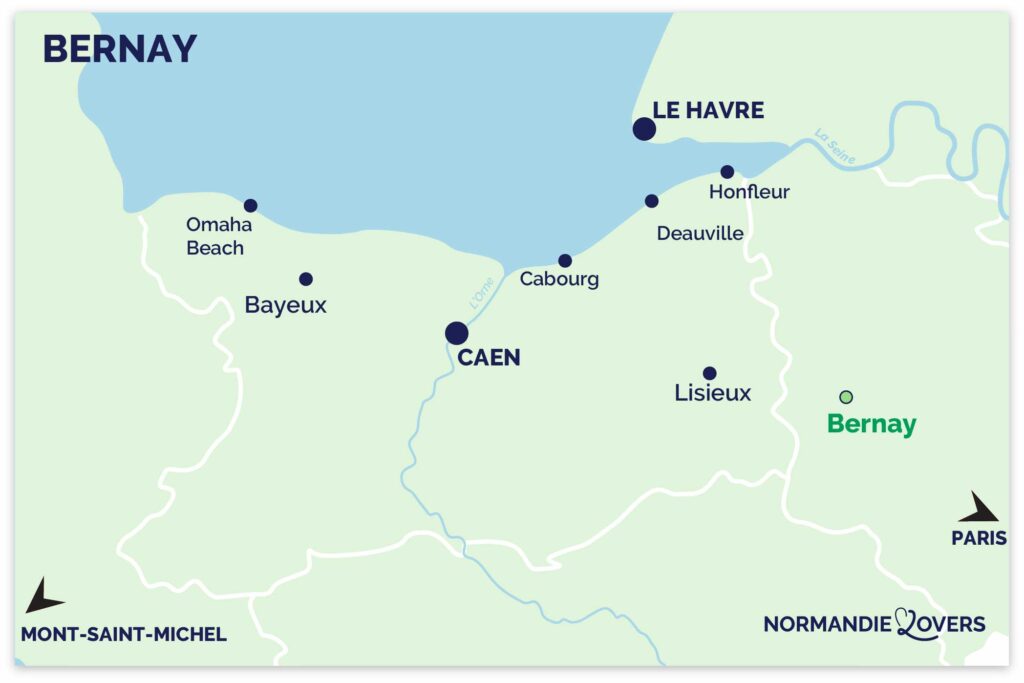 Bernay Normandie map