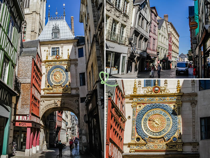 besuchen Sie die Rue du Gros Horloge Rouen
